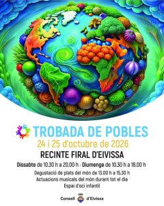 Poster for Trobada de Pobles 2026, 24 and 25 October at the Recinte Firal d'Eivissa