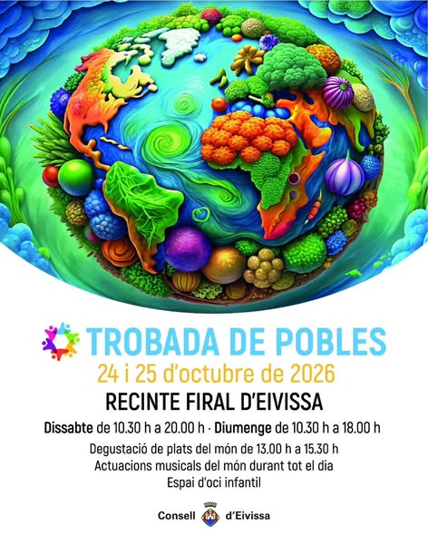 Poster for Trobada de Pobles 2026, 24 and 25 October at the Recinte Firal d'Eivissa